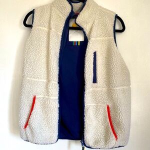 Fuzzy fleece vest